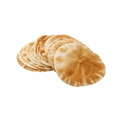 خبز عربي أبيض 5 ربطات (50 رغيف) | Yasmine bakery white pita bread 5 bags (50 loaves)
